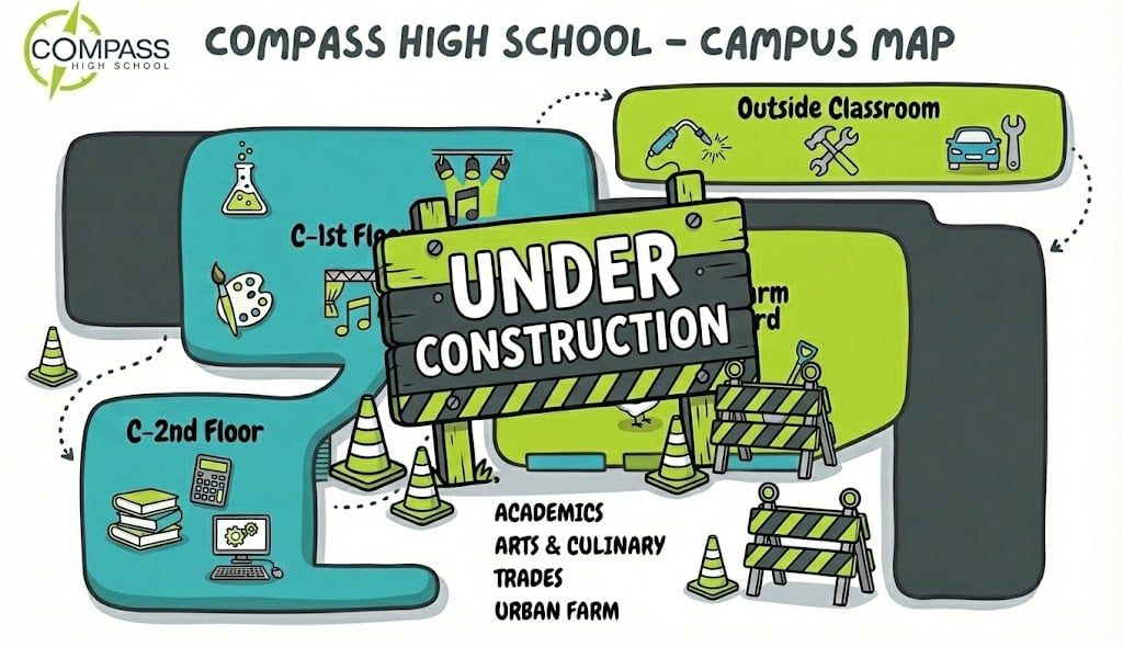 Compass High School Map Under Construction